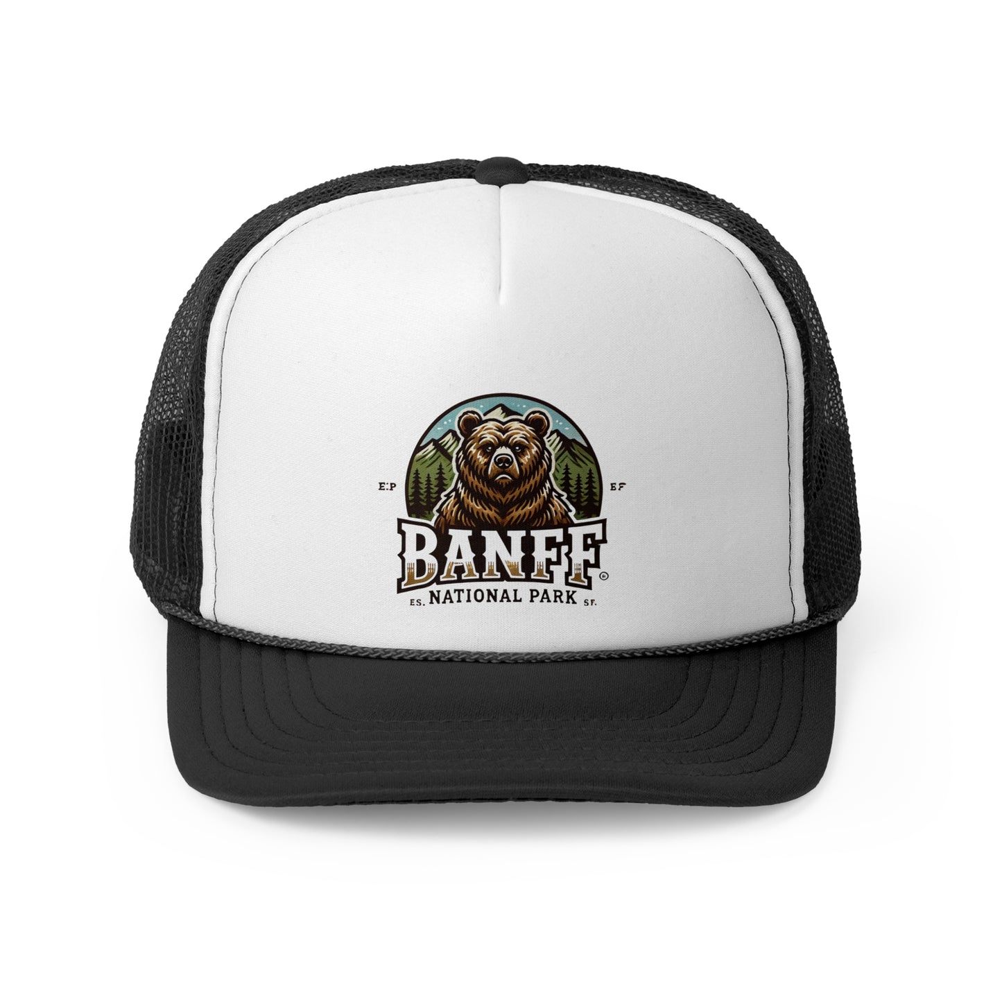 Banff National Park Bear Trucker Cap | Outdoor Adventure Hat