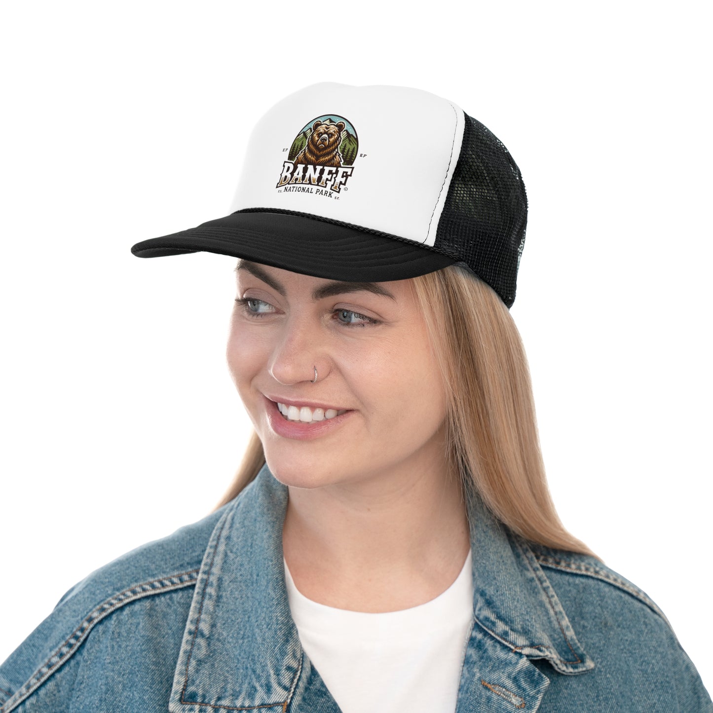 Banff National Park Bear Trucker Cap | Outdoor Adventure Hat